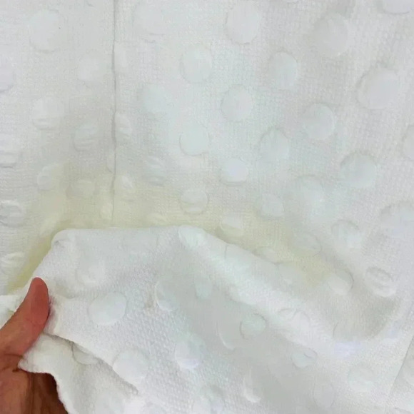 Boden Winter White Ivory Fit n Flare Polka Dot Textured Dress 12 - Picture 7 of 7